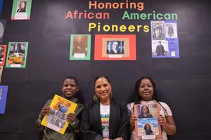 black history month wall at harriet gifford 